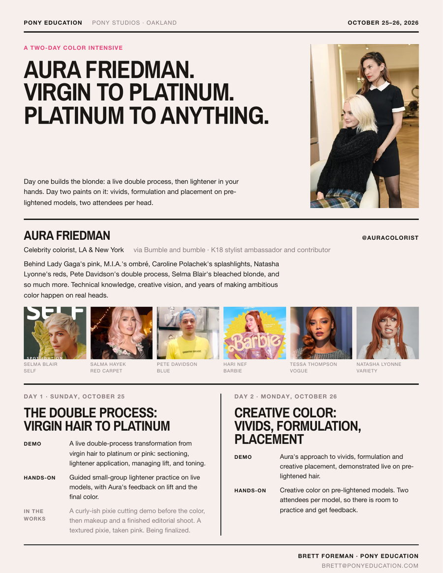 Aura Friedman: Two-Day Color Intensive — October 25–26, 2026
